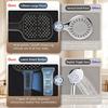 7 Spray Modes Square Handheld Shower Head High Pressure Boost One-Button Shut Off Anti-Clog Skin-Friendly Water Flow