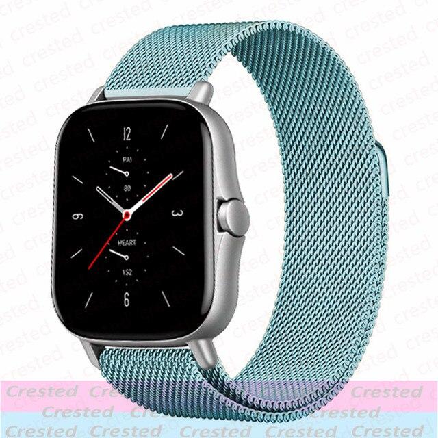 20mm/22mm Magnetic Band For Amazfit GTS/4/2/2e/3/GTS2 Mini/GTR 47mm/GTR2/3/Pro/4 Stratos Metal Watch Bracelet Amazfit Bip Strap