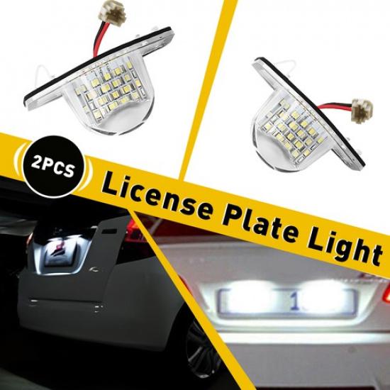 Exact Fit White 18-LED Plate License Light Lamps For Honda Civic Fit CR-V, etc