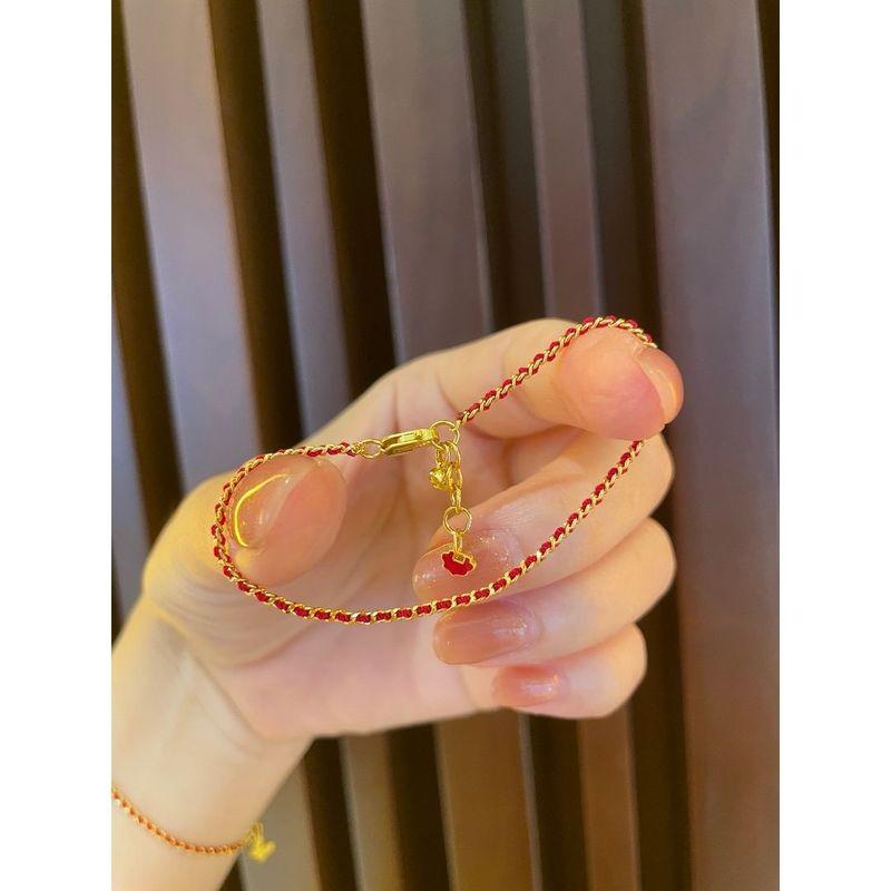 

Браслет ручной работы из красной веревки с нишевым дизайном в виде тыквы Жуи, модный, темпераментный, универсальный, с высоким чувством стиля, талисман года судьбы Love bracelet