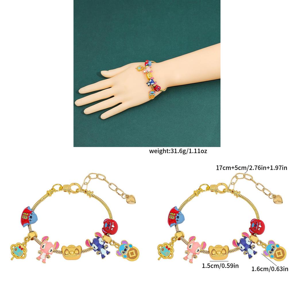 Stitch Cartoon Bead Bracelets For Kids And Adults Handmade Jewelry Gift Idea