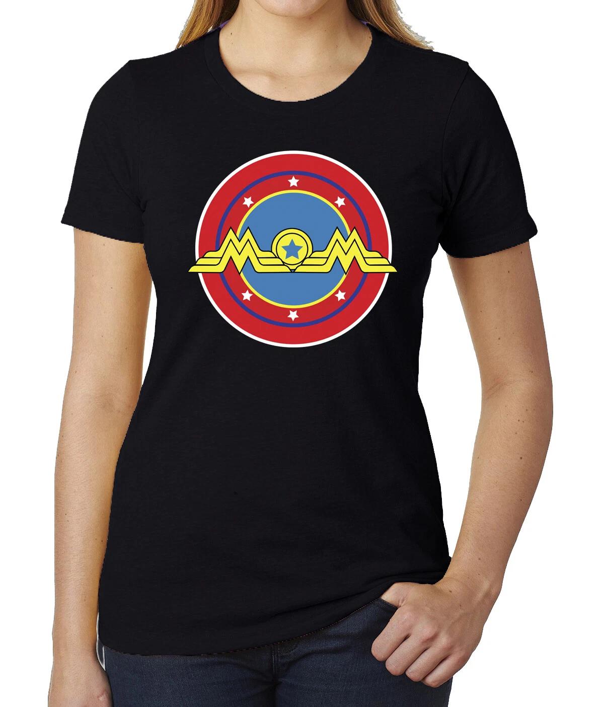 Wonder Mom T-Shirt, Funny Graphic T-Shirts, Cute Mom shirts S