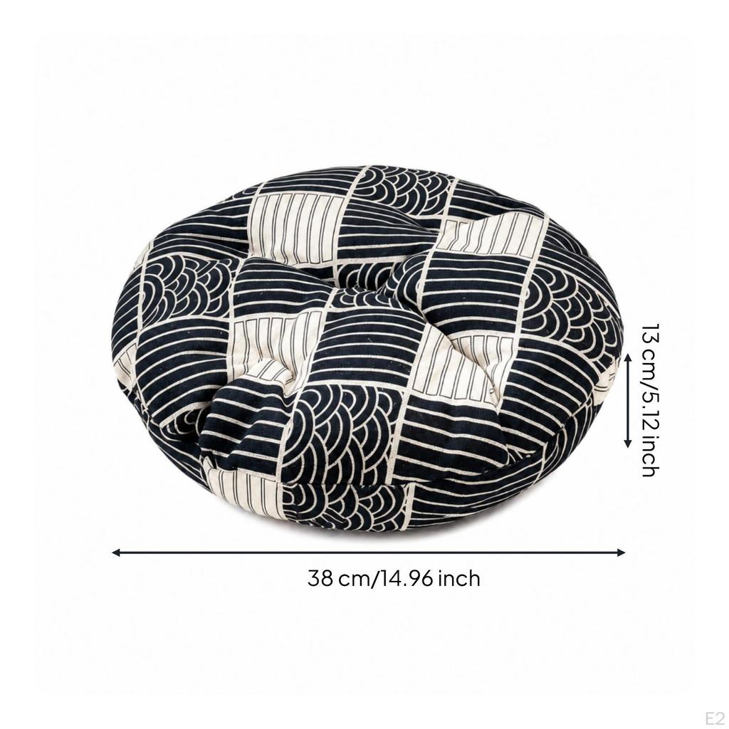 Woven Cat Bed with Cushion Round Wicker Basket Pillow Washable Pet for