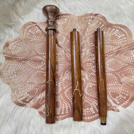 Brown Walking Stick  Victorian Walking Cane  Brass Handle Walking Cane Wooden Carved Stick For Dad Derby Canes Gift