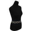 Womens Full Circle Metal Wide Chain Belt Waist Dress Adjusted Waistband