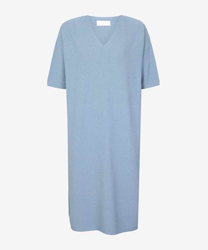 Sekeonseukin Air Knit 2-Ply Half Sleeve Loose Fit Dress
