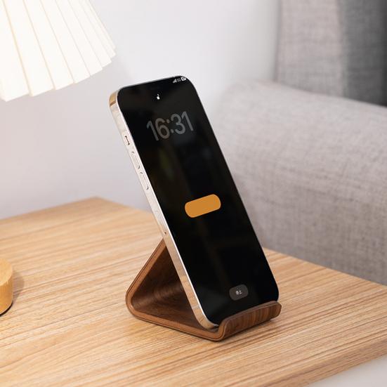 Mobile Phone Stand Walnut Solid Wood Phone Stand Creative Desktop Support Rack for Home