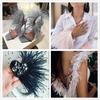 1 Meter Ostrich Feather Trim Trimming Natural Ostrich plumage Fringe Ribbon Lace for Wedding Party Dress Sewing Decoration plume