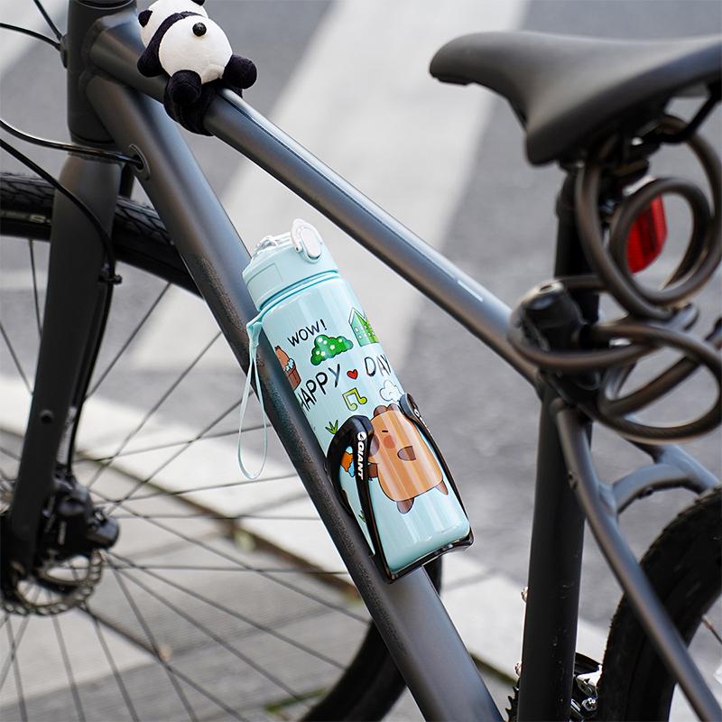 800ml Cartoon Capybara Water Bottle Plastic Water Cup Portable Large Capacity With Straw Sports Water Bottle Outdoor Tableware