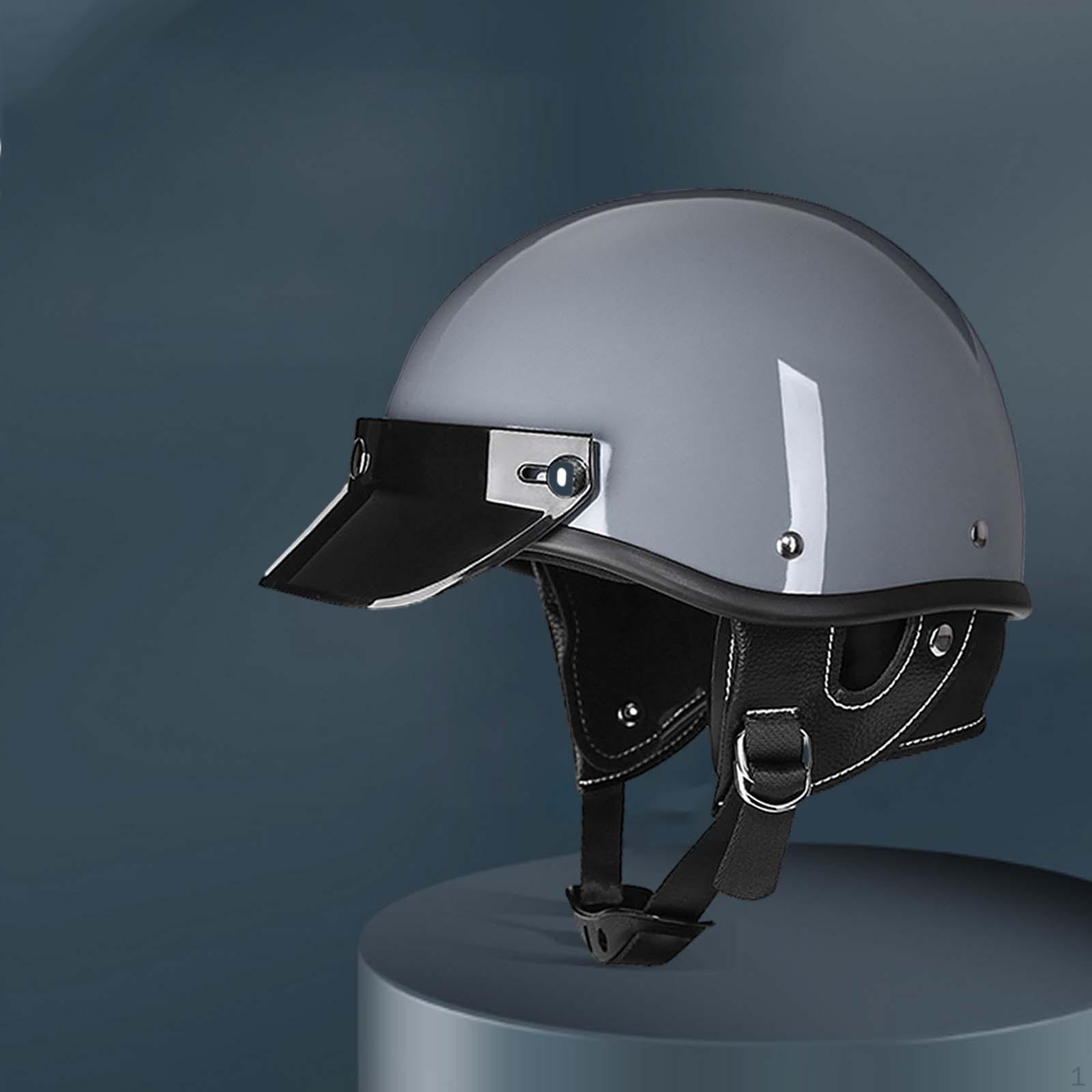 

Мотоциклетный шлем с половиной капюшона, регулируемая окружность головы, лицо для взрослых Gray M