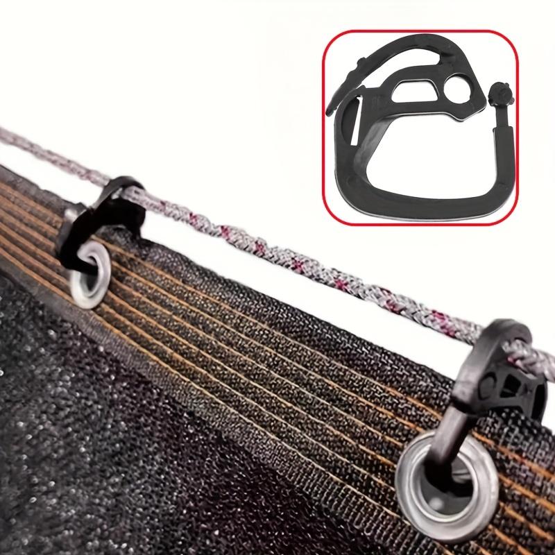 Durable Black Plastic Sunshade Cloth Clips, Easy-to-Use Lock Clips for Greenhouse Shade, Agriculture, Outdoor Canopy, Curtains, Patio, Balcony