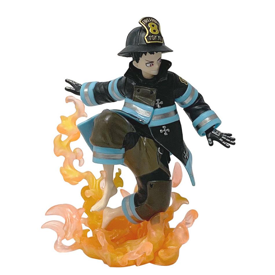 

Shinra Kusakabe Figure Anime Fire Force Special Effect Blood Desktop Doll Golf Model Toy Gift Collection Ornaments PVC