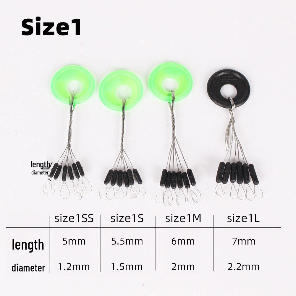 Olive Black Space Beans - Long Cylindrical Head Fishing Tackle Accessories