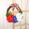 Patriotic Wreath Independence Day Wreath Artificial Flower Wreath