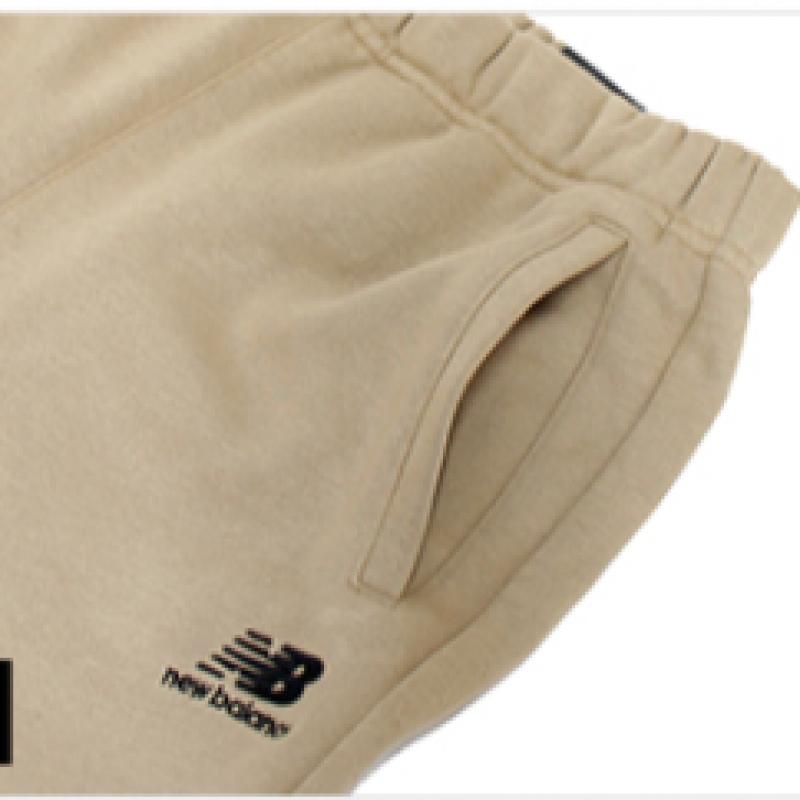 New Balance Essentials Small Logo Basic Fleece Brushed Open Ham Pants Training Pants Beige Nbmldb1063 35