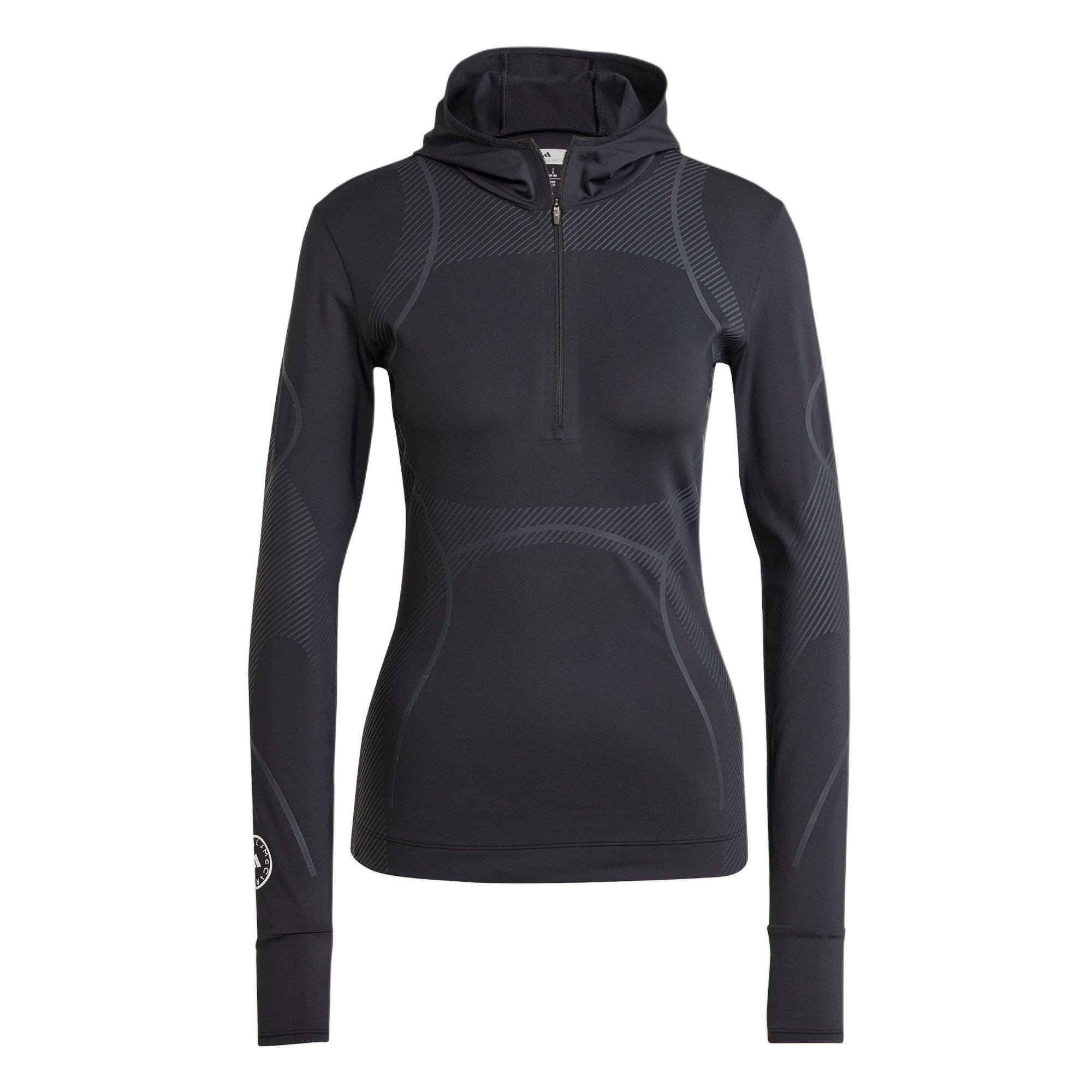 

Adidas By Stella McCartney TruePace Cold.Rdy Full Zip Warm Running Hooded Long Sleeve Top Women Black IY5019 XS