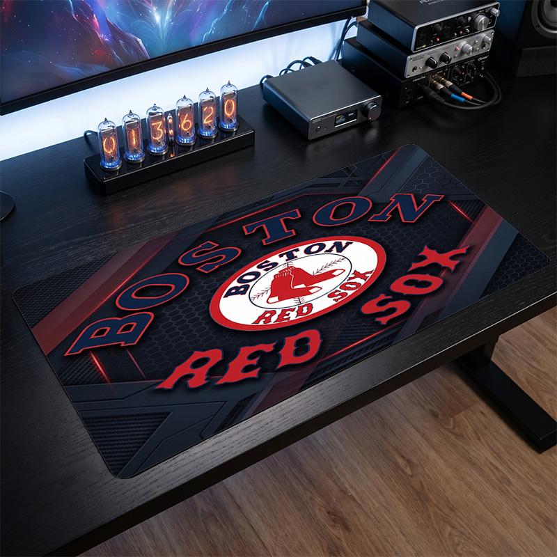 Boston Red Sox Pattern Mousepad Anti?Slip Rubber Desk Pad For Gaming Working Desktop Decoration