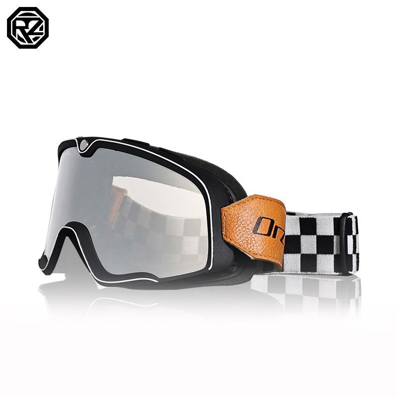 ORZ Motorcycle Windshield Color Changing Glasses Retro Half Helmet Off road Motorcycle Windproof, Sandproof, Dustproof Riding