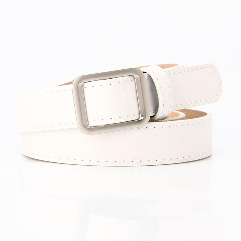 Ladies Simple No Punch Adjustable Belt With Alloy Buckle For Daily Use
