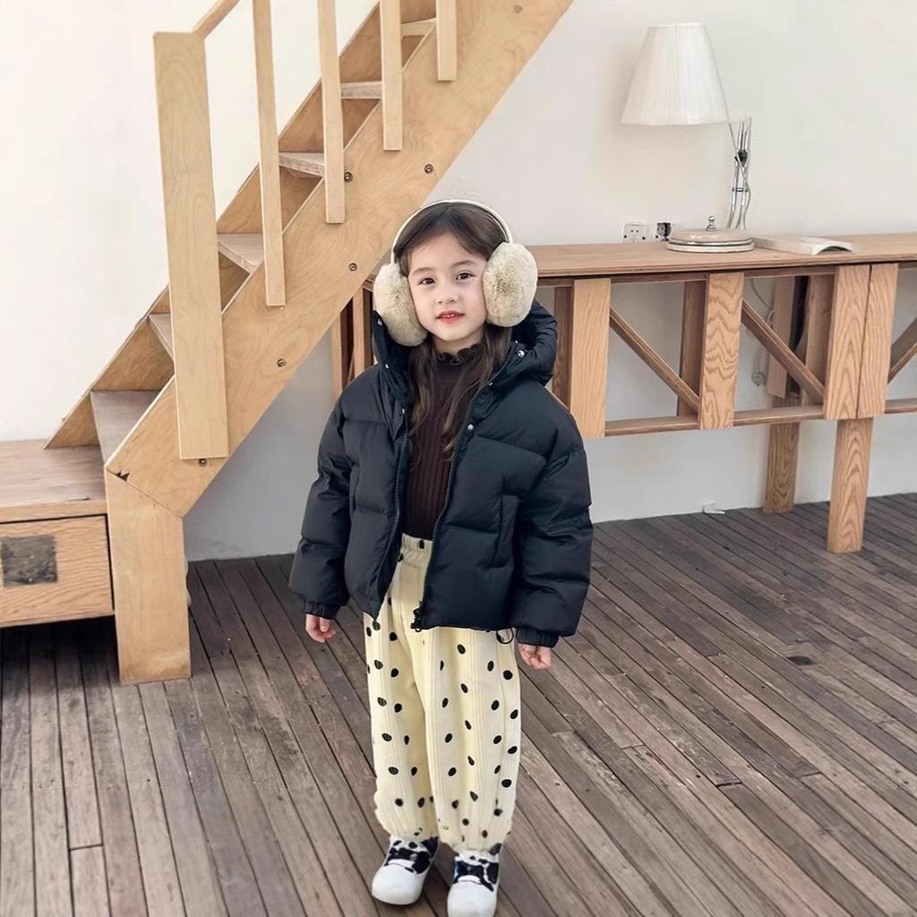 Winter Kids Warm Down Coats Autumn Children Cotton-Padded Jackets Boys Girls Clothing Baby Hooded Outerwear