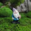 Whimsical Outdoor Garden Decor Mini Gnomes Figurine, Resin Welcome Gnome Statue, Small Handcrafted Ornament Dwarf for Fairy Garden, Flower Pot,