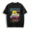 Summer Time Sunset Drive Vintage Graphic Tee Casual Vacation Top Pure Cotton T-shirt