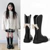 Children's Long Boots Winter  Girls' High Boot with Fleece  Child Boot Warm Girl Shoes Soft Soled Non Slip Kids Shoes