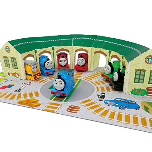 Maruka Thomas the Tank Engine Tidmouth Engine Depot 7-Car Set Toy Train Ages 3 and Up 193278