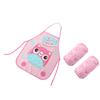 Kinder Cartoon Schürze wasserdichte Speicheltasche, Baby Malschürze, Baby und Kind ärmelloses kleines Lätzchen Set
