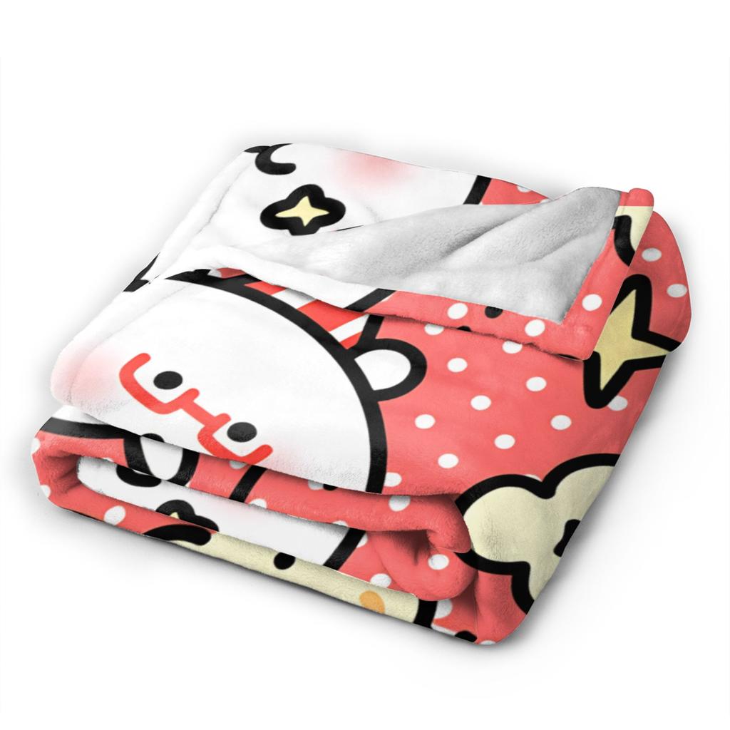 Joke Bear Blanket Warm Novelty Plush Throw Blanket For Girls Boys Couch Chair Sofa Bed Flannel Bedspread Bed Cover