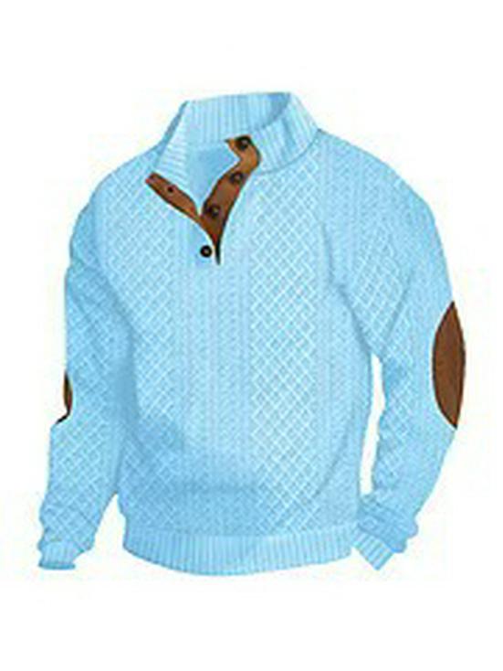 Men's Stand Collar Long Sleeve Casual Outdoor Stripe Hoodie - European Size (Spring/Autumn 2025)
