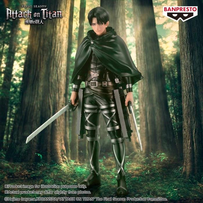 Banpresto Attack on Titan Levi 10th Anniversary Ver. Black 6.3 inches