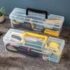 1Pcs Portable Large Capacity Transparent Handheld Toolbox Thickened Plastic Hardware Tool Storage Box With Handle