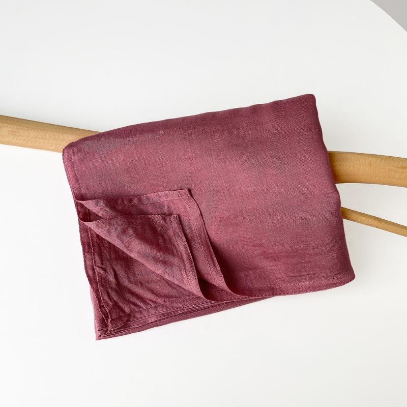 Summer cotton and linen scarf solid color simple sunscreen shawl women's high-end silk scarf yarn headscarf