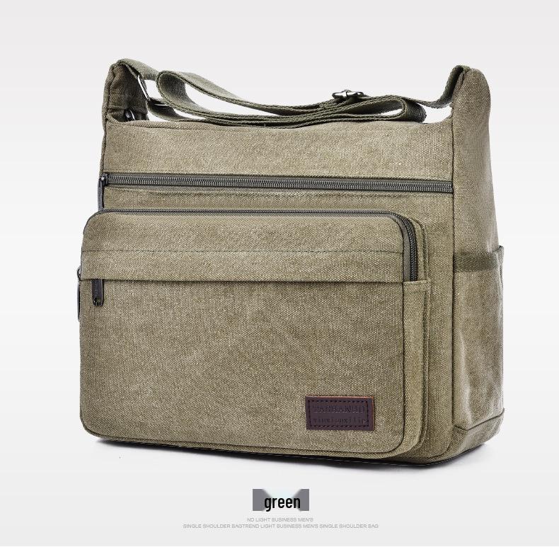 Men's Multifunctional Canvas Crossbody Bag: Versatile Travel & Tool Carrier