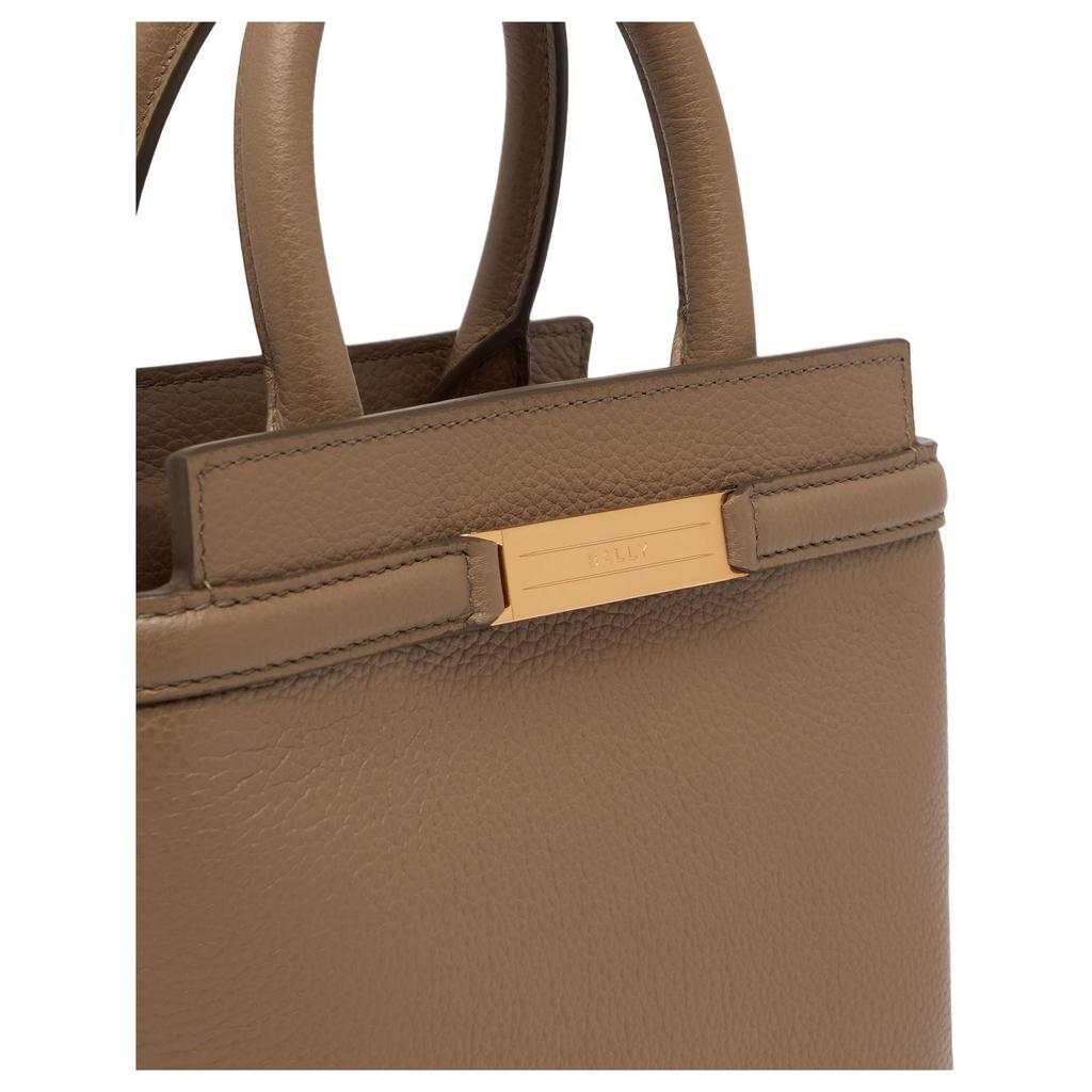 Bally Deco Logo Engraved Tote Bag Women Tote Bags Brown 6312046