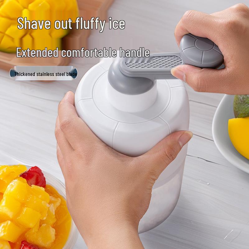 Y Shaved Ice Machine: Manual Hand-Crank Ice Crusher for Fluffy Smoothies and Shaved Ice