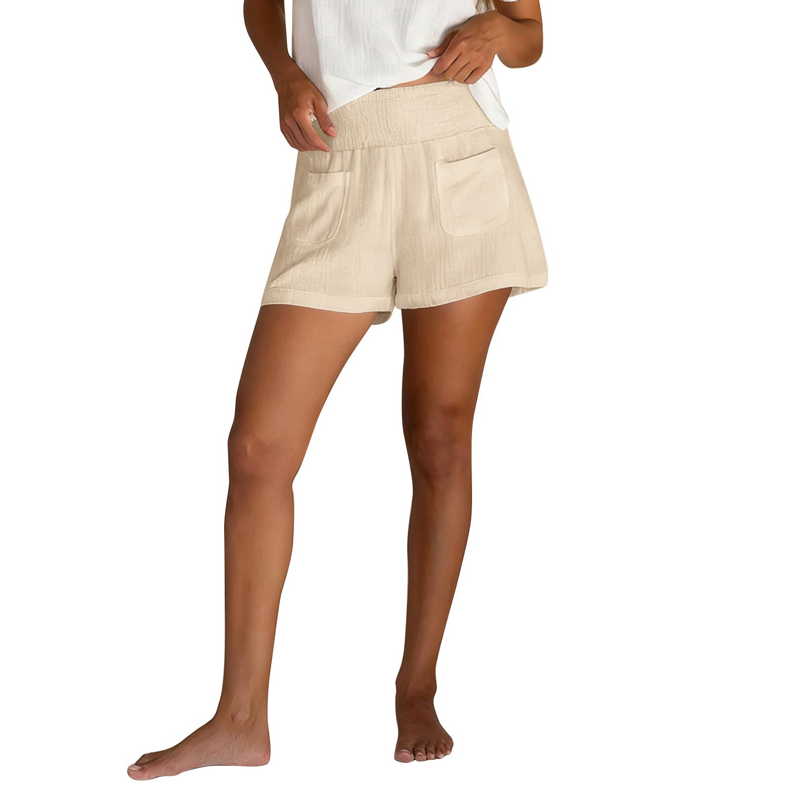 

Women Linen Palazzo Pants Boho Wide Leg Elastic Waisted Casual Pant Summer With Pockets XXL хакі