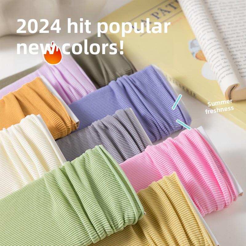 5 Pairs of Female Summer Thin Candy Color Student Trend Pile Socks