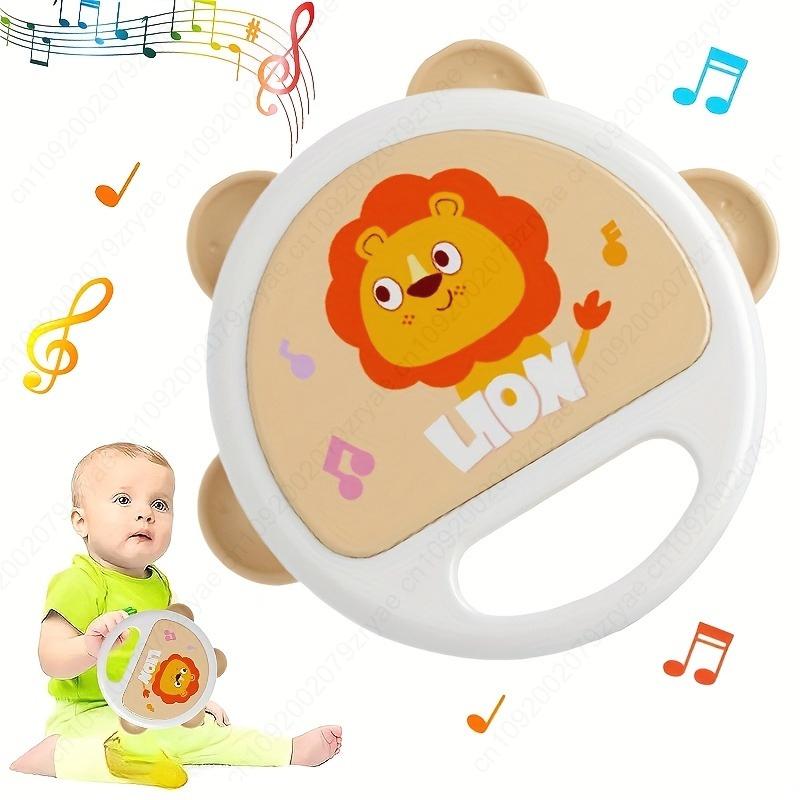 Delicate Kids Clapping Tambourine Handheld Plastic Tambourine Toy Lion Tambourine Instrument Children Learn