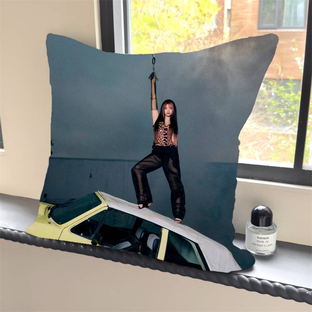 

1PC Hot Korea Kpop Band K-Katseye Pillow Case Square Bedroom Sofa Leisure Comfort Cushion Car Home Decoration Pillowcase 40x40 12x12Inch