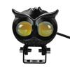 Iluminare LED pentru ceață pentru motociclete, reflector auxiliar Owl alb/galben DC12-85V, mașină ATV Verge Car