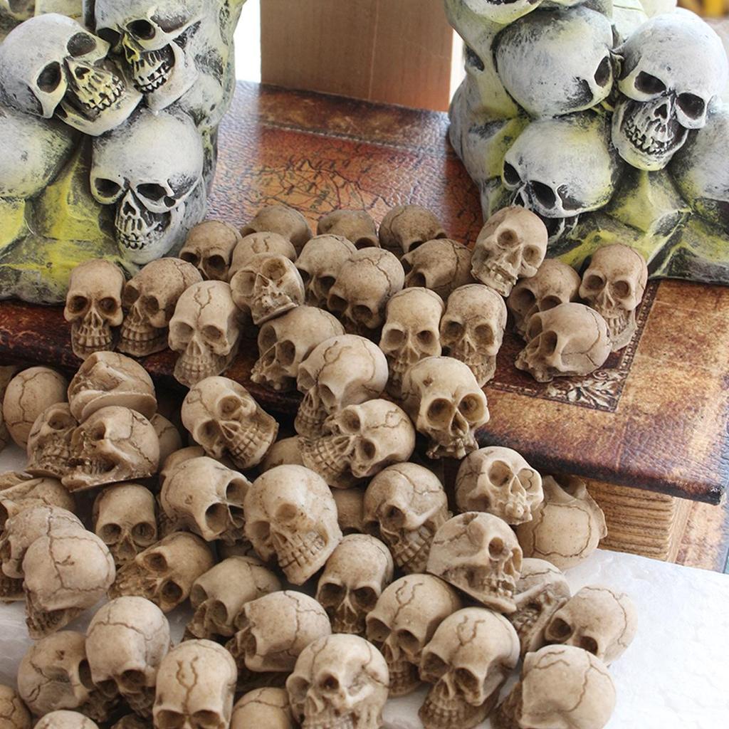 Dwarf Mini Skeleton Set: 20-Piece Halloween & Day of the Dead Decor for Flower Pots and Surfaces