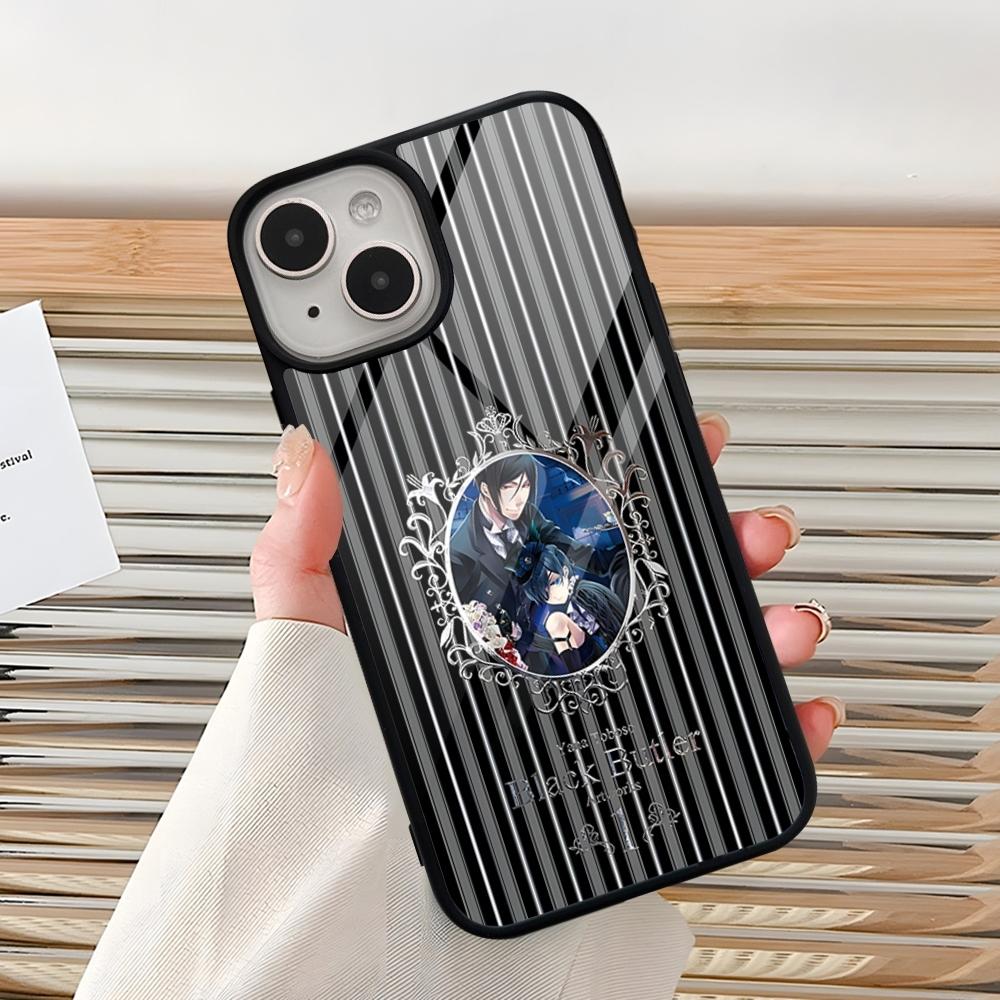 

Black Butler Phone Case For Iphone 15 Pro Max 14 12 11 13 Mini 16 8 7 Plus X Xs XR PC+TPU Back Cover iPhone 16