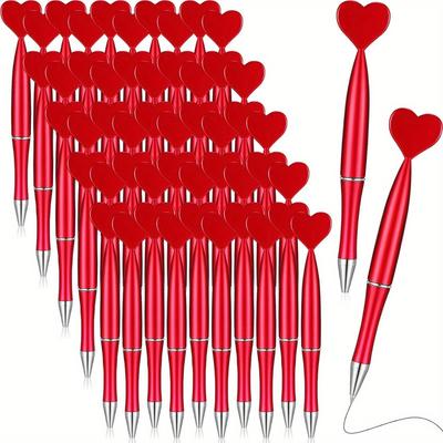 12 Valentine's Day Heart-shaped Pens, Party Pens, Heart-shaped Ballpoint Pens, Office School Valentine's Day Wedding Party Gifts