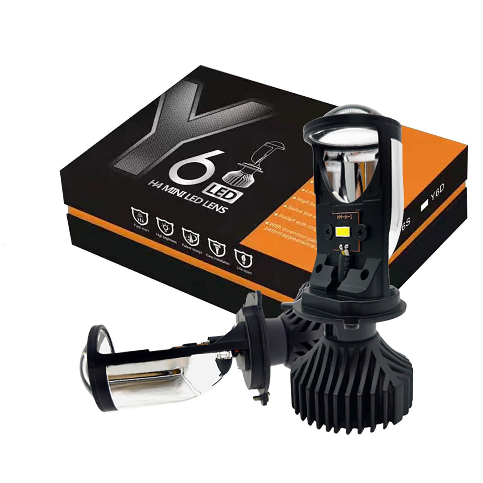 

Светодиодные фары H4 с небольшой линзой, фары Fisheye, линзы, интегрированные для дальнего и ближнего света, с точечным светом Tangent чёрный