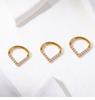 Anello Segmentato a Cerniera Goccia Lacrimale Acciaio Chirurgico 316L Septum Naso Clicker Piercing Labret Labbra Cartilagine Orecchio Daith Helix Orecchino