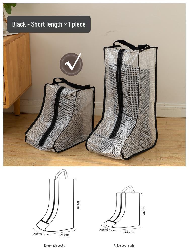 Three-Dimensional Transparent Boot Storage Bag: Dustproof & Moistureproof Protector for Long and Short Boots, Ideal for Seasonal Organization.
