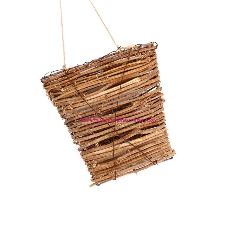 Flower Arrangement Small Flower Basket Rattan Basket Pendant Interior Decoration Handmade Flower Basket Pendant