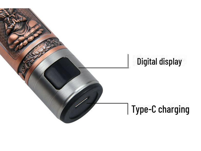 T9 Digital Display Skull Head Hair Clipper: USB Rechargeable, Zinc Alloy Trimmer for Precision Shaving and Carving.
